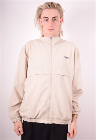 UMBRO MENS VINTAGE TRACKSUIT TOP JACKET MEDIUM GREY 90S