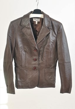 Vintage 00s real leather blazer jacket
