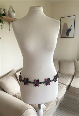 Y2K Floral Chain Belt