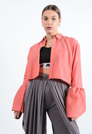 REWORKED CROPPED FESTIVAL SHIRT WITH UNIQUE CUFFS