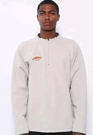 VINTAGE NIKE ACG BIG LOGO 1/4 SWEATSHIRT GREY