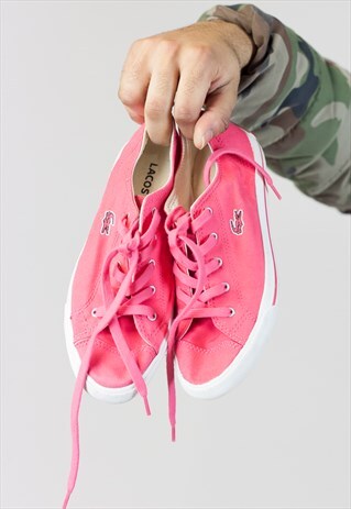 VINTAGE LACOSTE PINK TRAINERS