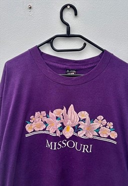 Vintage Missouri purple tourist T-shirt XL single stitch
