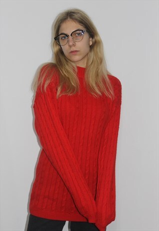 VINTAGE 80' COOL RED WINTER JUMPER