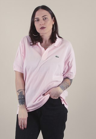 VINTAGE PINK LACOSTE POLO T-SHIRT /A1084