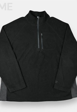 Vintage Starter embroidered black 1/4 zip fleece jumper XL