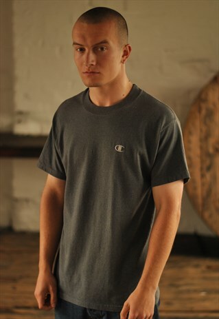 VINTAGE CHAMPION SPELL OUT LOGO TSHIRT
