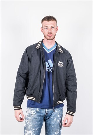 VINTAGE 1990S BLACK BASEBALL JACKET