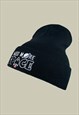 NEED MORE SPACE EMBROIDERED BEANIE HAT IN BLACK