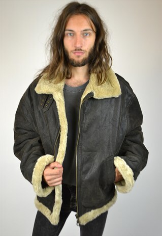 VINTAGE 90'S SUEDE AVIATOR JACKET