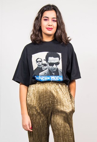 BLACK DEPECHE MODE BAND ROCK T-SHIRT