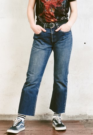 VINTAGE LEVI'S 555 STRAIGHT LEG CROPPED JEANS