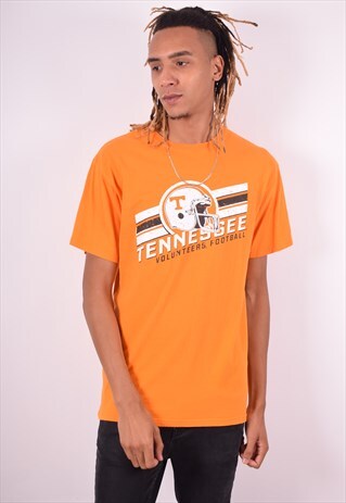 CHAMPION MENS VINTAGE T-SHIRT TOP LARGE ORANGE 90S