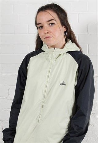 all white adidas windbreaker