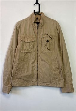 Vintage Beige Tommy Hilfiger Field Jacket Large