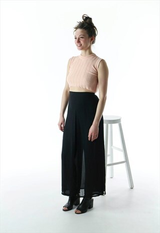 FANCY KNITTED CROPPED TOP / EXTRA SMALL TURTLENECK KNIT