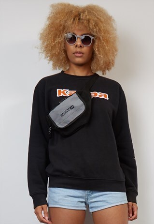 VINTAGE 90'S NATURE TRAIL BLACK/ GREY BUM BAG