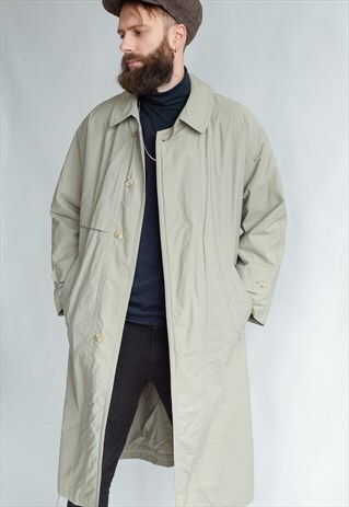 VINTAGE 80S MINIMAL BOXY TRENCH COAT