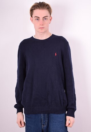 POLO RALPH LAUREN MENS VINTAGE JUMPER SWEATER LARGE
