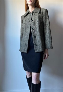Vintage Wool Belted Jacket Size Medium 