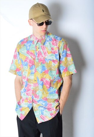 VINTAGE 80S COLOURFUL ABSTRACT SHIRT