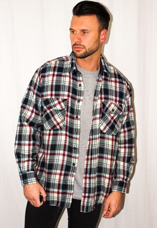 VINTAGE PLAID FLANNEL SHIRT