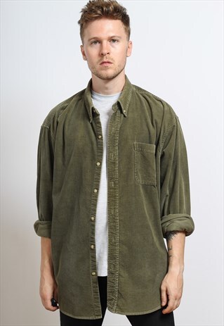 VINTAGE CORDUROY SHIRT GREEN