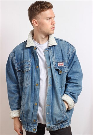 VINTAGE FLEECE LINED DENIM JACKET