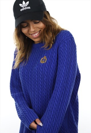VINTAGE RALPH LAUREN KNITTED SWEATSHIRT BLUE