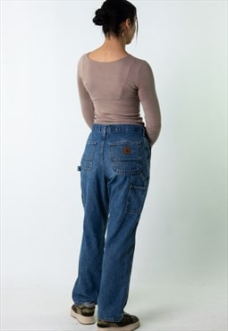 Light Blue Denim 90s Carhartt  Cargo Skater Trousers Jeans