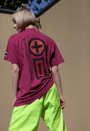VINTAGE 80'S CHIEMSEE OVERSIZE T-SHIRT PINK