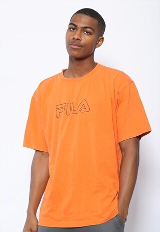 VINTAGE FILA LOGO T-SHIRT ORANGE