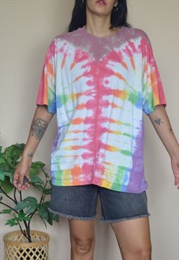 Vintage Tie Dye Tshirt in Multi Colour