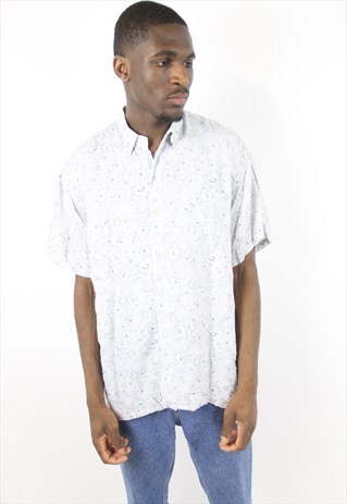 VINTAGE ABSTRACT 90'S PATTERNED SHIRT