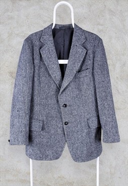 Dunn & Co Harris Tweed Blazer Jacket Grey Wool Men's 40