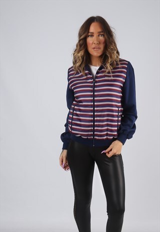 RARE ADIDAS 80'S TRACKSUIT TRACK TOP JACKET UK 10 - 12 (GKBM