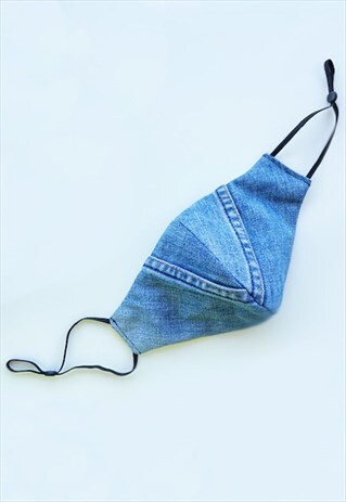 BLUE DENIM FACE MASK