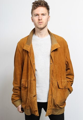 VINTAGE BOSS SUEDE BOMBER JACKET