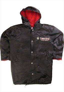 Vintage 90's Converse Puffer Jacket Back Print Full Zip Up