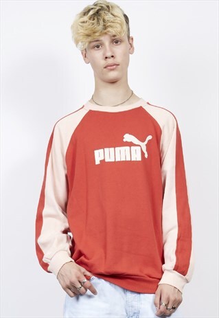 VINTAGE 90'S PUMA PINK/RED SWEATSHIRT