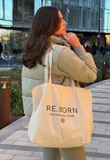Not your everyday tote bag in natural cotton