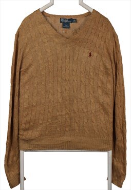 Vintage 90's Polo Ralph Lauren Jumper Knitted Long Sleeve V