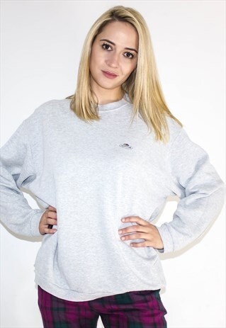 VINTAGE 90'S OVERSIZED GREY SWEATSHIRT