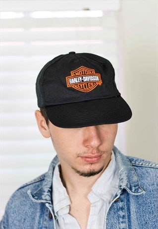 VINTAGE HARLEY-DAVIDSON BASEBALL CAP LOGO 90S ONE SIZE 2.3