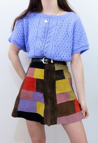 RETRO 90S VINTAGE LILAC PASTEL JUMPER TOP BLOUSE