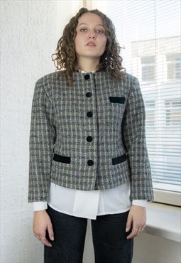 Vintage 80's Multicolour Checked Blazer