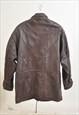VINTAGE 80S REAL LEATHER COAT