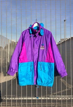 90s snow jacket blue & purple Mens L