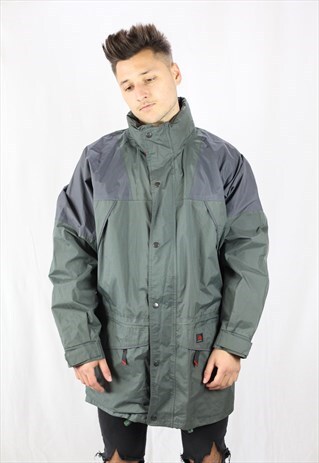 MENS VINTAGE JACKET COAT LARGE RAIN BREAKER FESTIVAL 90'S