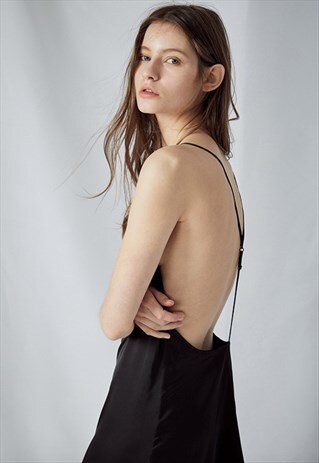 BLACK SLIP DRESS